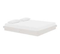 vidaXL Cadre de lit blanc bois massif 180x200 cm super king Blanc G