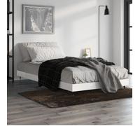 vidaXL Cadre de lit blanc brillant 90x190 cm bois d'ingénierie 832199