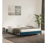 vidaXL Bedframe zonder matras 140x200 cm fluweel donkerblauw346980 Bleu G