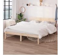 vidaXL Cadre de lit Bois de pin massif 160x200 cm