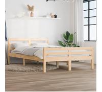 vidaXL Cadre de lit sans matelas Bois massif 160 x 200 cm Marron
