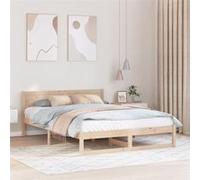 vidaXL Cadre de lit Bois naturel Bois de pin massif 160 x 200 cm Durable 873265 Or G