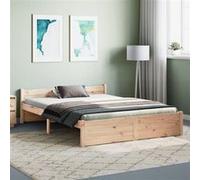 vidaXL Cadre de lit sans matelas bois massif 140x190 cm