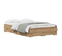 vidaXL Cadre de lit Chêne artisanal 120 x 190 cm Bois d'ingénierie 3333979