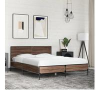 vidaXL Cadre de lit sans matelas chêne marron 140x190 cm