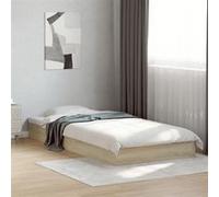 vidaXL Cadre de lit Chêne Sonoma 75x190 cm en bois d'ingénierie – Sommier, lit simple