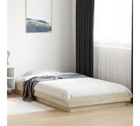 vidaXL Cadre de lit 3281240 chêne sonoma 90x190 cm bois d'ingénierie sans matelas Marron