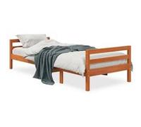 Cadre de lit cire marron 80x200 cm bois de pin massif 844486
