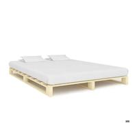 vidaXL Cadre de lit de palette 140x200 cm pin massif lit double adulte avec sommier à lattes
