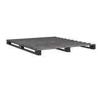 vidaXL Cadre de lit de Palette sans Matelas Gris 180x200cm Bois Massif
