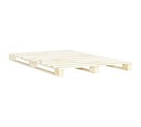 vidaXL Cadre de lit de palette 140x200 cm pin massif lit double adulte avec sommier à lattes