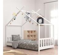 vidaXL Cadre de Lit d'Enfant Blanc