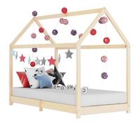 vidaXL Cadre de Lit d'enfant Lit Cabane d'enfant Structure de Lit pour Enfants Chambre d'enfant Maison Intérieur 90x200 cm Bois de Pin Massif
