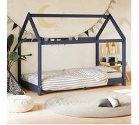 vidaXL Cadre de lit d'enfant 70x140 cm Gris – Bois de pin massif 283352