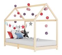 vidaXL Cadre de Lit d'enfant Lit Cabane d'enfant Structure de Lit pour Enfants Chambre d'enfant Maison Intérieur 90x200 cm Bois de Pin Massif