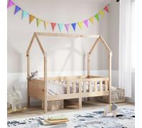 vidaXL Cadre de lit d'enfants forme de maison sans matelas pin