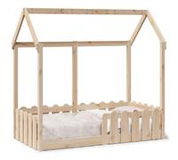vidaXL Cadre de lit d'enfants forme de maison sans matelas pin massif