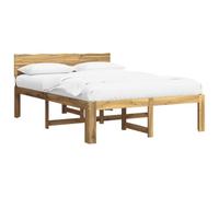 vidaXL Cadre de lit Double avec tête de lit Rostock Blanc 135 x 190 cm