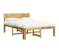 vidaXL Cadre de lit Double avec tête de lit Rostock Blanc 140 x 190 cm