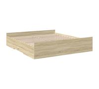 vidaXL Cadre de lit avec tiroirs chêne sonoma 200x200 cm, lit, lit de rangement, cadre de lit double, lit double, meuble de 3280267 Or G