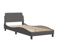 vidaXL Cadre de lit Dover Gris 90x190 cm Similicuir