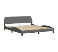 vidaXL Cadre de lit Dover Gris foncé 180x200 cm Tissu