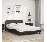 vidaXL Cadre de lit Dover marron 140x190 cm similicuir 373180