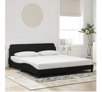 vidaXL Cadre de lit Dover noir 180x200 cm velours 373234