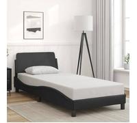 vidaXL Cadre de lit Dover noir 90x190 cm en similicuir