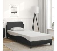 vidaXL Cadre de lit avec tête de lit Noir 90x190 cm Similicuir