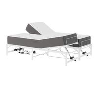 vidaXL Cadre de Lit Électrique Réglable Blanc 140 x 190 cm Acier