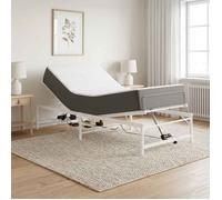 vidaXL Cadre de Lit Électrique Réglable Blanc 90 x 200 cm Acier 42021397
