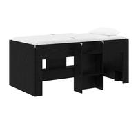 vidaXL Cadre de Lit Élevé pour Enfants 2 pcs Chêne Noir, Lit Mezzanine pour Enfants avec échelle, Design rectangulaire, Rangement sous Le lit, Cadre en Bois stylé