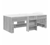 vidaXL Cadre de Lit Élevé pour Enfants 2 pcs Sonoma Gris, Lit Mezzanine pour Enfants avec échelle, Design rectangulaire, Rangement sous Le lit, Cadre en Bois stylé