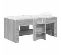 vidaXL Cadre de Lit Élevé pour Enfants 2 pcs Sonoma Gris, Lit Mezzanine pour Enfants avec échelle, Design rectangulaire, Rangement sous Le lit, Cadre en Bois stylé