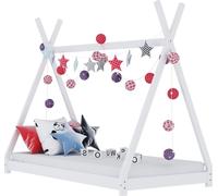 vidaXL Cadre de lit enfant Blanc Pin massif 70 x 140 cm - Cadre de lit enfant - Cadre de lit enfant - Lit enfant