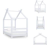 vidaXL Cadre de lit enfant Blanc Pin massif 70x140 cm - Lits Bébé & Bébé