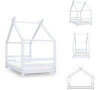 vidaXL Cadre de lit enfant Blanc Pin massif 80x160 cm - Lits Bébé & Bébé