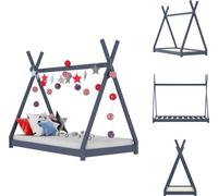 vidaXL Cadre de lit enfant Gris Pin massif 80 x 160 cm - Lits Bébé & Bébé