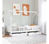 vidaXL Cadre de lit enfants avec tiroirs sans matelas 90x190 cm bois 3302039