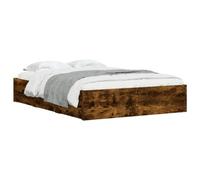 vidaXL Bedframe met lades bewerkt hout gerookt eikenkleurig 120x200 cm3207284 Marron G