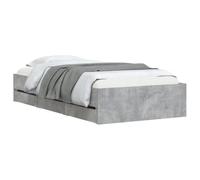 vidaXL Cadre de lit 3207325 avec tiroirs, sans matelas – Gris béton 90x190 cm