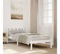 vidaXL Cadre de lit extra long sans matelas 80x220 cm bois massif pin, lit, meuble de chambre à coucher, lit en bois, lit 852443 Or G