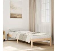 vidaXL Cadre de lit extra long sans matelas 80x220 cm bois massif pin, lit, meuble de chambre, lit en bois, lit simple, 852414 Or G