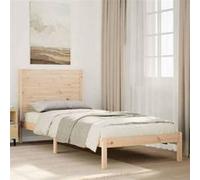 vidaXL Cadre de lit extra long sans matelas 90x210 cm bois massif 3309295 Marron