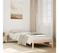 vidaXL Cadre de lit extra long sans matelas 90x210 cm bois massif pin, lit, meuble de chambre, lit en bois, lit simple, 852402 Or G