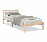 vidaXL Cadre de lit extra long sans matelas 90x220 cm bois massif pin, lit, meuble de chambre à coucher, lit en bois, lit simple, cadre de lit en bois