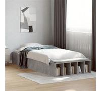 vidaXL Cadre de lit sans matelas gris béton 75x190 cm