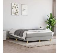 vidaXL Cadre de lit - Gris clair - 140x190 cm