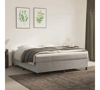 vidaXL Cadre de lit gris clair 160x200 cm